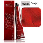 Coloração Forever Colors - Vermelho Especial 66-46 Louro Escuro Vermelho Cobre Cereja.