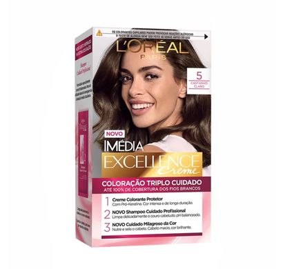 Coloração Imédia Excellence Creme 5 Castanho Claro - L'Oréal