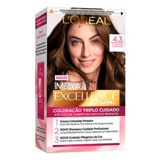 Coloração Imédia Excellence L’Oréal Paris – Tons Castanhos 4.3 Castanho Iluminado