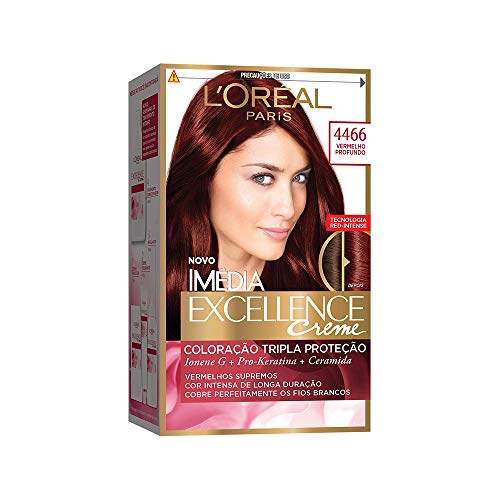 Coloração Imédia Excellence, L'Oréal Paris, 4466 Vermelho Profundo