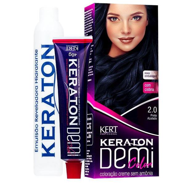 Coloração Keraton Demi Color Preto Azulado 2.0 - Kert