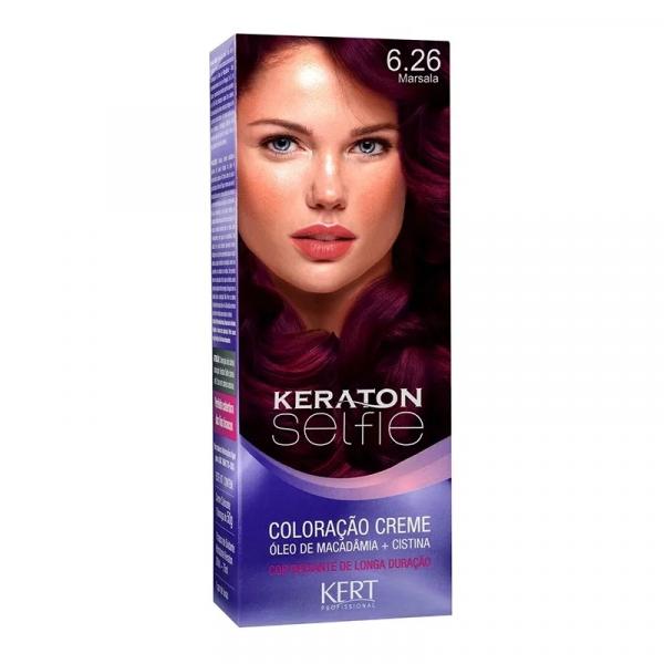 Coloração Keraton Selfie 50 Gr Marsala 6.26 - Kert