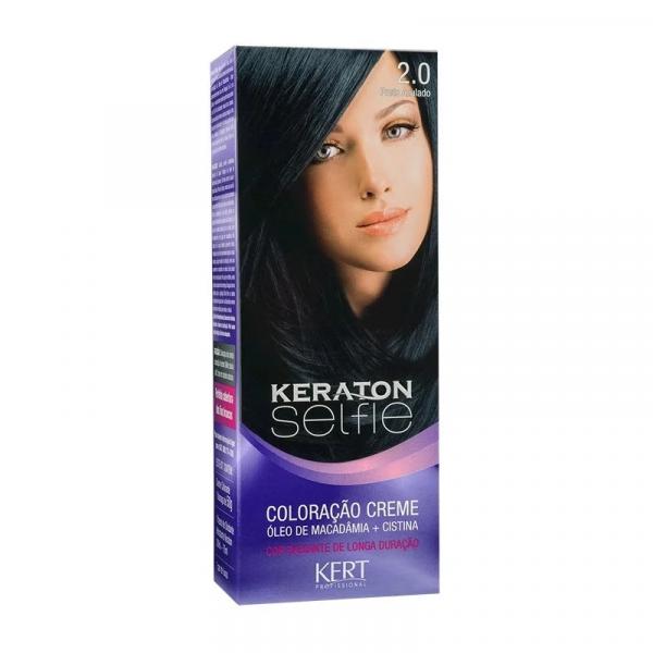 Coloração Keraton Selfie 50 Gr Preto Azulado 2.0 - Kert