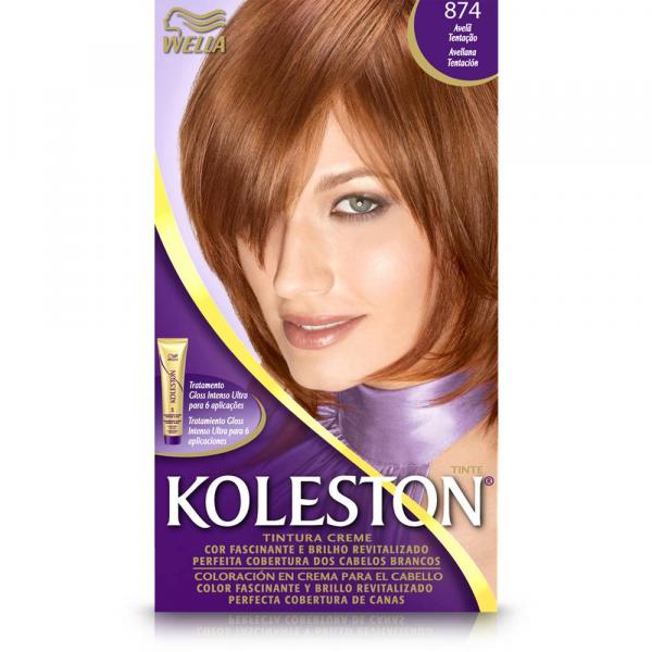 Coloração Koleston Kit 874 Avelã Tentação - Wella