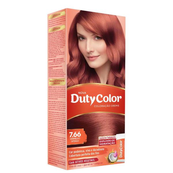 Coloração Permanente DutyColor - 7.66 Vermelho Intenso
