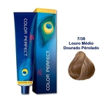 ColoraçãO Permanente Wella Professionals Color Perfect 7/38 Louro MéDio Dourado Perolado 60g