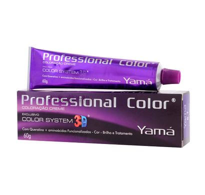 Coloração Professional Color 3D 4.8 Castanho Médio Marrom Intenso 60g - Yamá