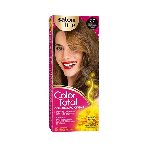 Coloração Salon Line Color Total 7.7 Louro Médio Marrom