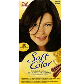 Coloração Soft Color Tons de Preto e Marrom - 30 - Castanho Escuro
