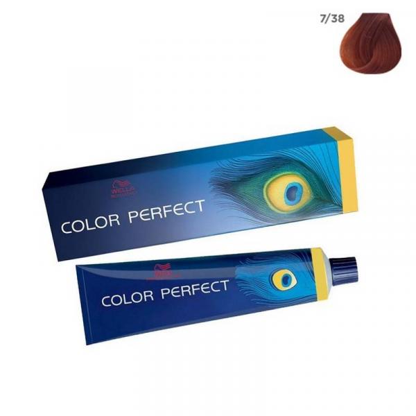 Coloração Wella Color Perfect 7/38 Louro Médio Dourado Perolado - 60g - Wella Professionals