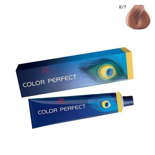 Coloração Wella Color Perfect 8/7 Louro Claro Marrom Deep Browns - 60G