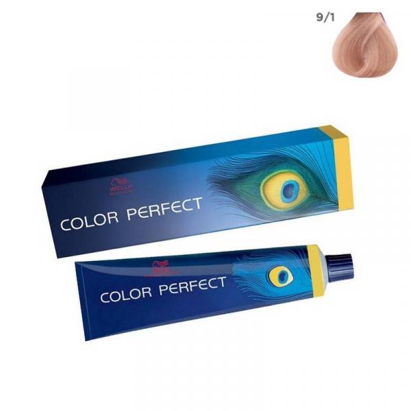 Coloração Wella Color Perfect 9/1 Louro Ultraclaro Acinzentado - 60g - Wella Professionals