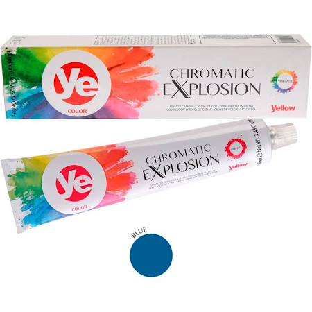 Coloração Ye Yellow Chromatic Explosion Vibrante Blue 100 Ml - Alfaparf