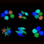 Colorido Luminoso Starfish Concha Em Forma de Pedras Brilhantes para Aquário Decoração Da Paisagem Da Piscina Do Tanque de Peixes