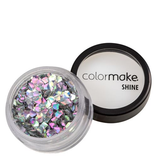 Colormake Shine Diamante 3d Prata Holográfico - Glitter 2g