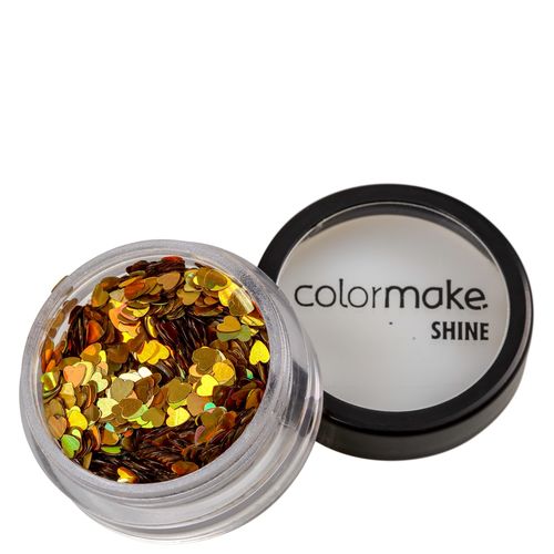 Colormake Shine Formatos Coração Ouro - Glitter 2g