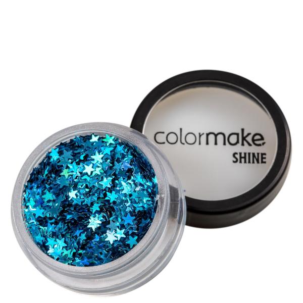 Colormake Shine Formatos Estrela Azul Turquesa - Glitter 2g