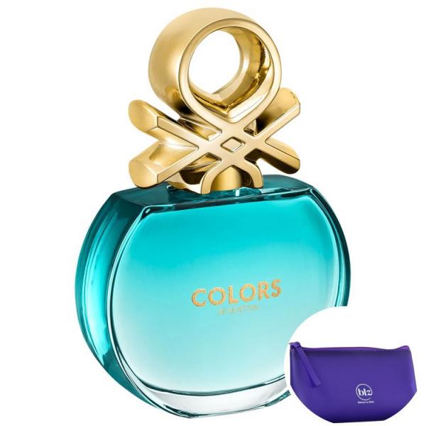 Colors Blue Benetton Eau de Toilette - Perfume Feminino 80ml+Beleza na Web Roxo - Nécessaire