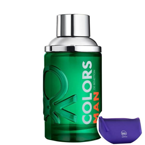 Colors Man Green Benetton Eau de Toilette - Perfume Masculino 60ml+Beleza na Web Roxo - Nécessaire