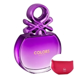 Colors Purple Benetton Eau de Toilette - Perfume Feminino 80ml+Beleza na Web Pink - Nécessaire