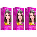 Colortotal Tinta Creme 8.1 Louro Claro Acinzentado 50g (kit C/03)