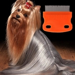 Comb Flea Para A Escova De Aço Cão Cabelo Cão Metal Comb Grooming Trimmer Bonito Do Gato Do Cão De Estimação Pente Cor Aleatória