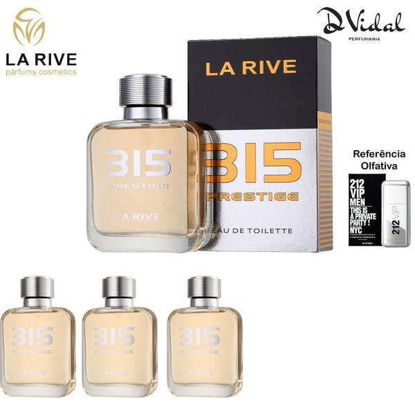 Combo 03 Perfumes - 315 Prestige La Rive Eau de Toilette - Perfume Masculino 100ml