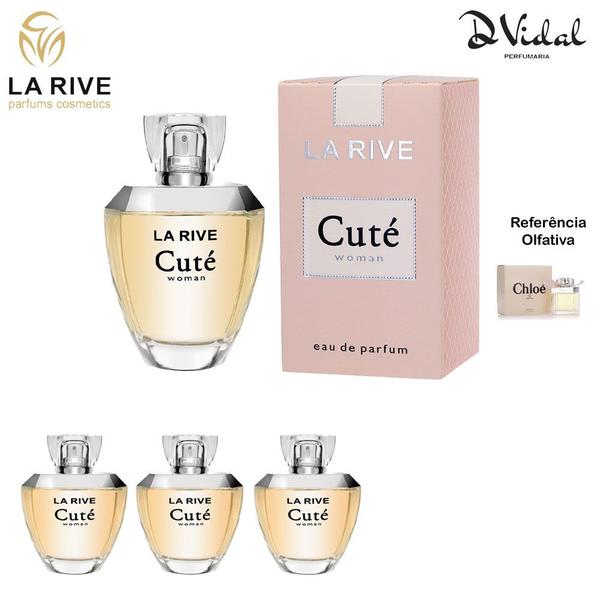 Combo 03 Perfumes - Cuté La Rive Eau de Parfum - Perfume Feminino 100ml