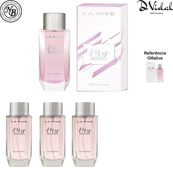 Combo 03 Perfumes - My Delicate Eau de Parfum La Rive - Perfume Feminino 90ml