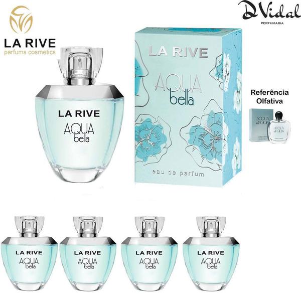 Combo 04 Perfumes - Aqua Bella La Rive Eau de Parfum - Perfume Feminino 100ml