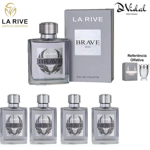 Combo 04 Perfumes - Brave La Rive Eau de Toilette - Perfume Masculino 100ml