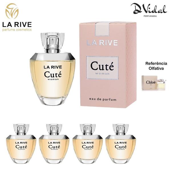 Combo 04 Perfumes - Cuté La Rive Eau de Parfum - Perfume Feminino 100ml