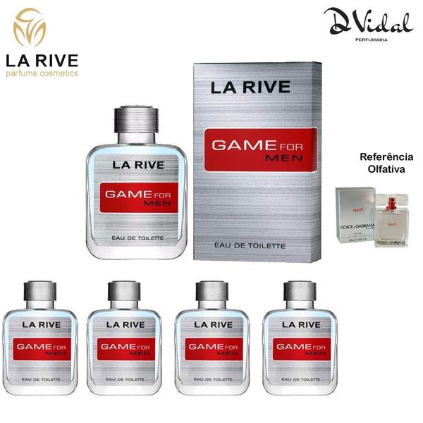 Combo 04 Perfumes - Game For Men La Rive Edt - Perfume Masculino 100ml