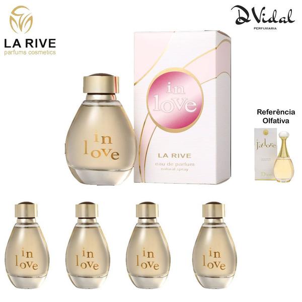 Combo 04 Perfumes - In Love La Rive Eau de Parfum - Perfume Feminino 90ml