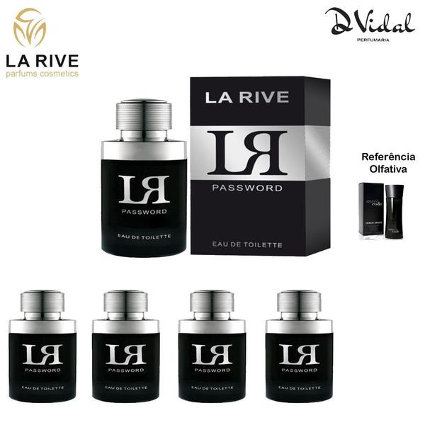 Combo 04 Perfumes - LR Password La Rive Eau de Toilette - Perfume Masculino 75ml