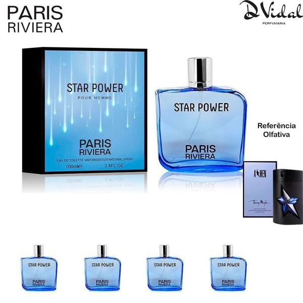 Combo 04 Perfumes - Paris Riviera Star Power - Perfume Masculino 100 Ml