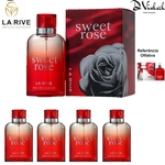 Combo 04 Perfumes - Sweet Rose La Rive Feminino Eau de Parfum - Perfume Feminino 90ML