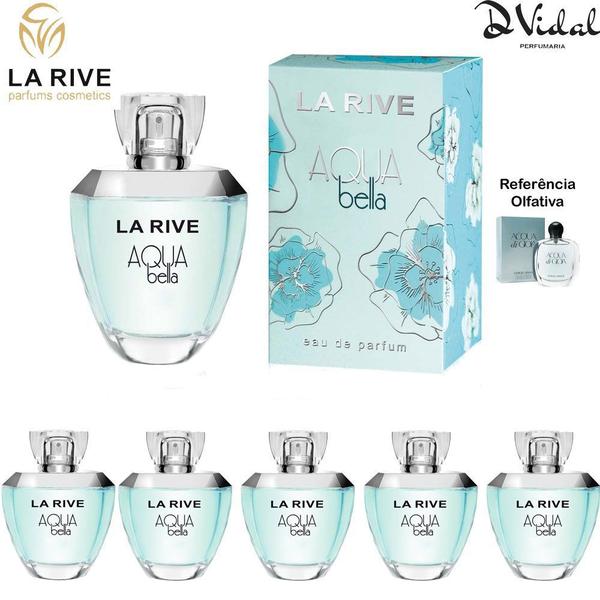 Combo 05 Perfumes - Aqua Bella La Rive Eau de Parfum - Perfume Feminino 100ml