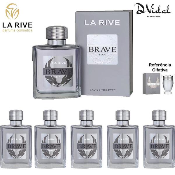 Combo 05 Perfumes - Brave La Rive Eau de Toilette - Perfume Masculino 100ml