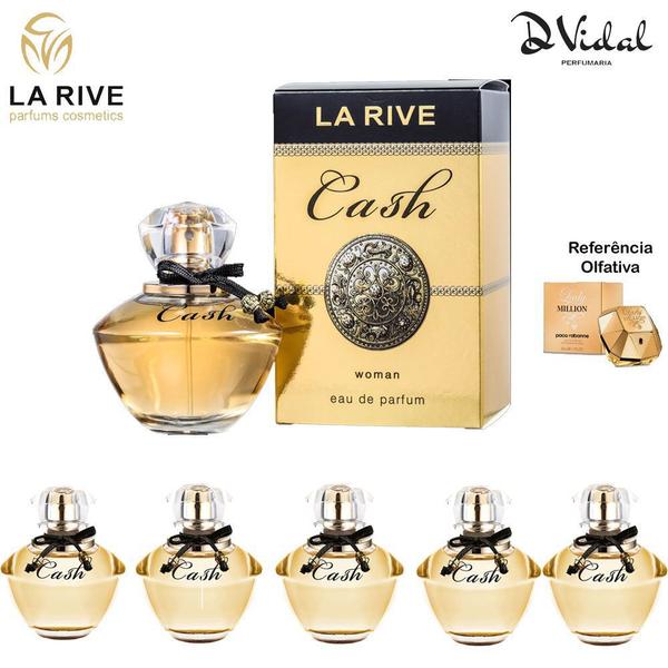 Combo 05 Perfumes - Cash Woman La Rive Eau de Parfum - Perfume Feminino 90ml