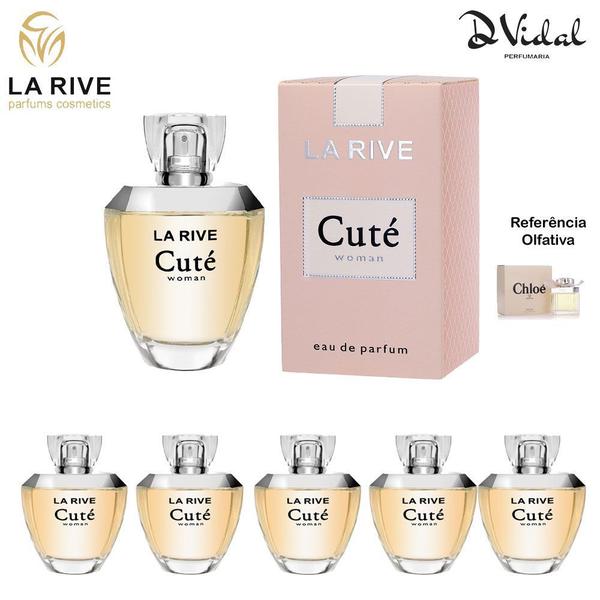 Combo 05 Perfumes - Cuté La Rive Eau de Parfum - Perfume Feminino 100ml