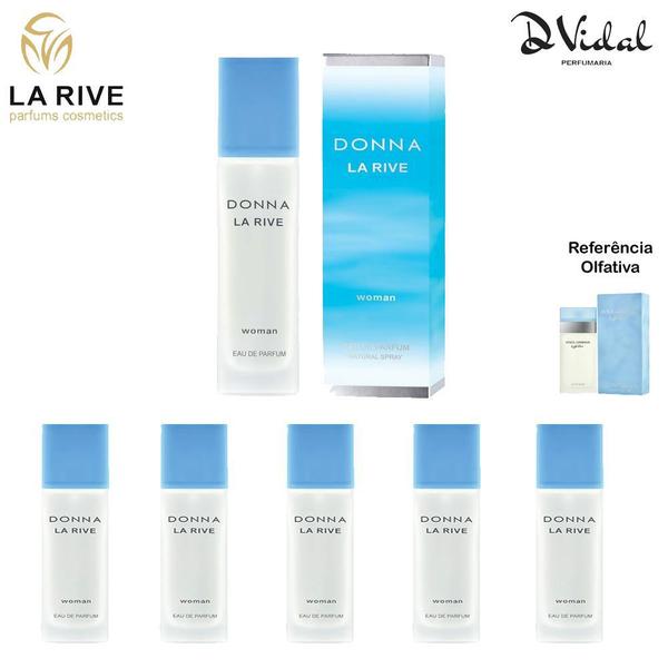Combo 05 Perfumes - Donna La Rive Eau de Parfum - Perfume Feminino 90ml