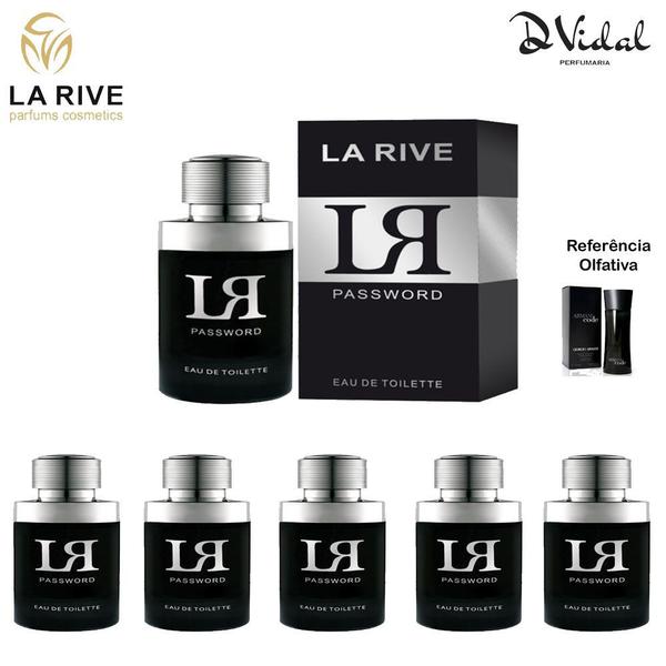 Combo 05 Perfumes - LR Password La Rive Eau de Toilette - Perfume Masculino 75ml