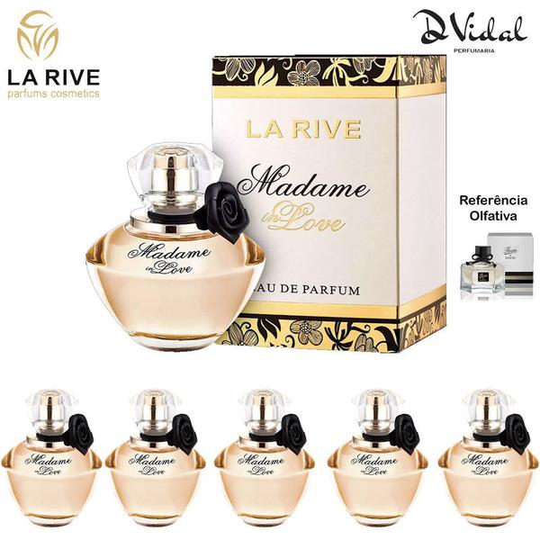 Combo 05 Perfumes - Madame In Love La Rive Eau de Parfum - Perfume Feminino 90ml
