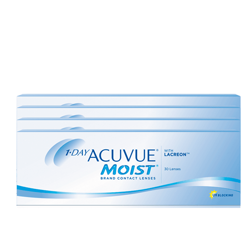 Combo 4 Caixas 1-Day Acuvue Moist (+0,50)