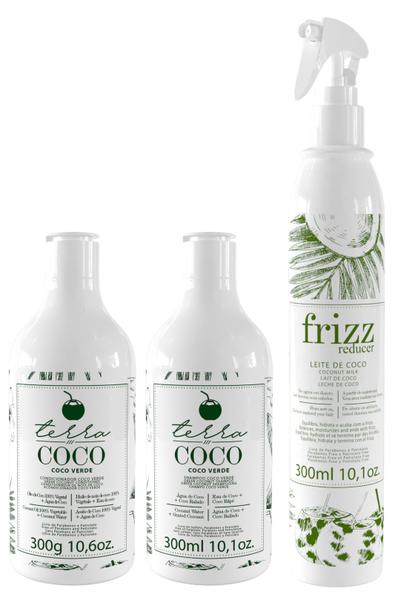 Combo Antifrizz Shampoo Condicionador Leite de Coco Terra Coco