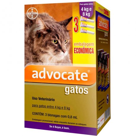 Combo Antiparasitário Advocate para Gatos 4 a 8kg