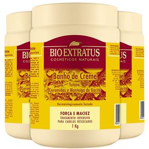 Combo 3 Banho de Creme Tutano Ceramidas Bio Extratus - 1Kg