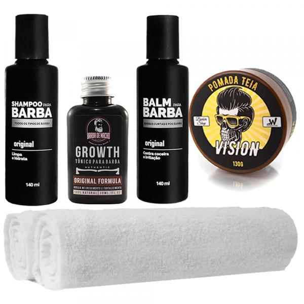 Combo Barbeiro Tônico Shampoo Balm 2 Toalhas Usebarba - Use Barba