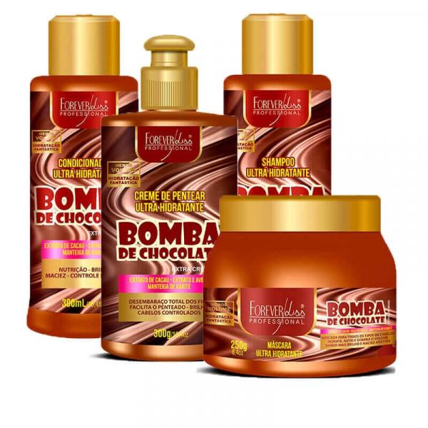 Combo Bomba de Chocolate Forever Liss - 4 Itens
